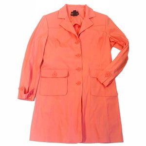 Norton McNaughton Peach Trench Coat Size Medium